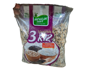 Riz 3 variétés Moulin Vert- 900g
