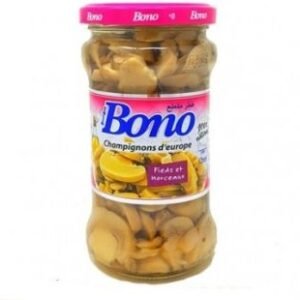 Champignons émincés – Bono – Pieds et morceaux- pot en verre 2700g