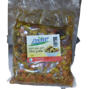 Mélange d’olives grillées Ayyur – piquant – 400g