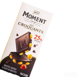 Chocolat Noir Moment – Les Croquants 25% Noisettes entières et éclats de noisettes –