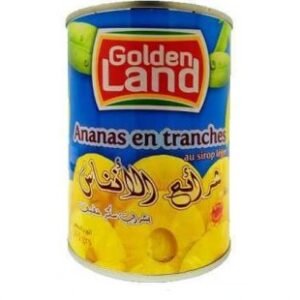 Ananas en tranches au sirop léger – Golden Land – 340g