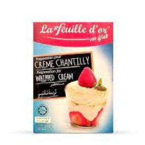 Préparation pour Crème chantilly La Feuille d’Or – Fraise – 75g